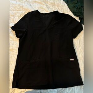 Figs black scrub top